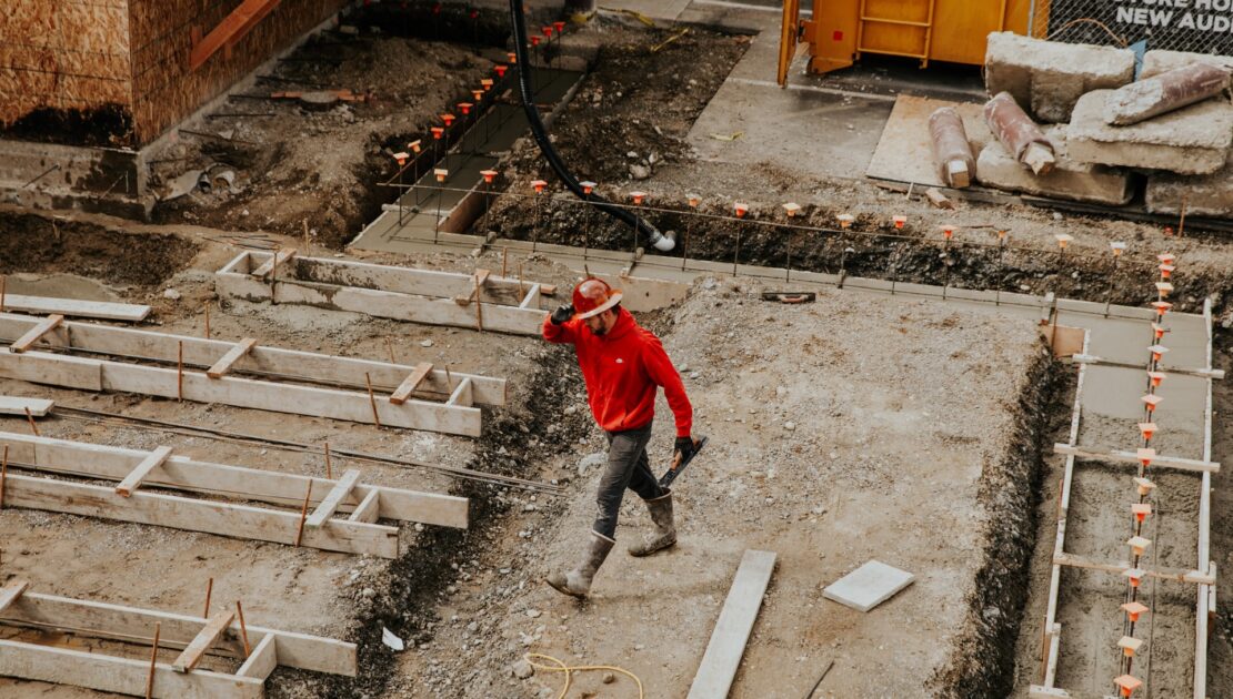builder in red jacket